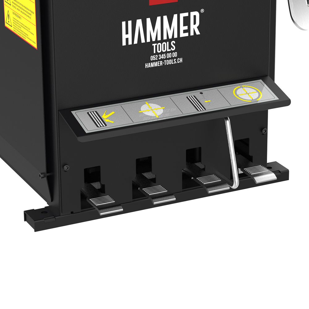 Halbautomatische Reifenmontiermaschine HAMMER TOOLS CTC 10"-24" mit Hilfsarm HPL 825 – Bild 2
